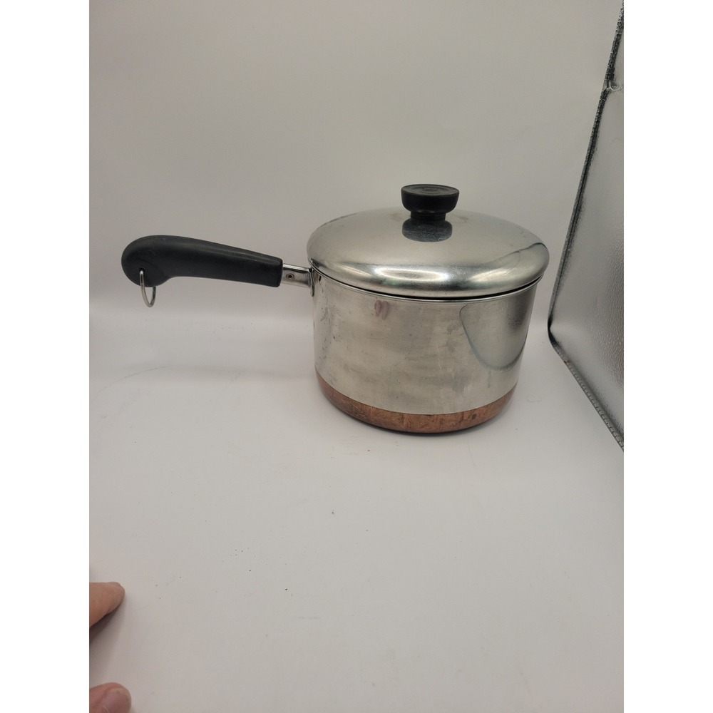 Vintage Revere Ware 3 Qt Saucepan Copper Clad Bottom Pot Lid‎ Indonesia... - Picture 2 of 7
